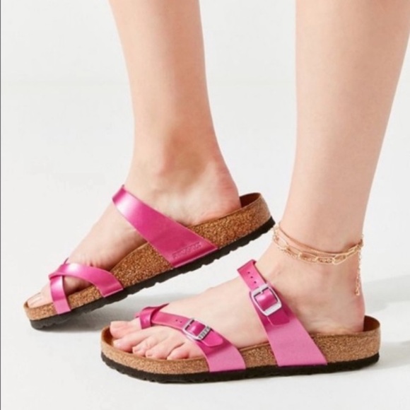 Last one Birkenstock Mayari Metallic Pink Sandal - Picture 6 of 7
